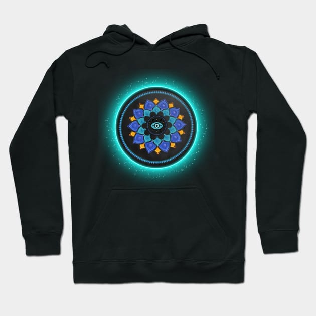 Third Eye, Lotus Flower Mandala. Protection and Guidance. Hoodie by Anahata Realm